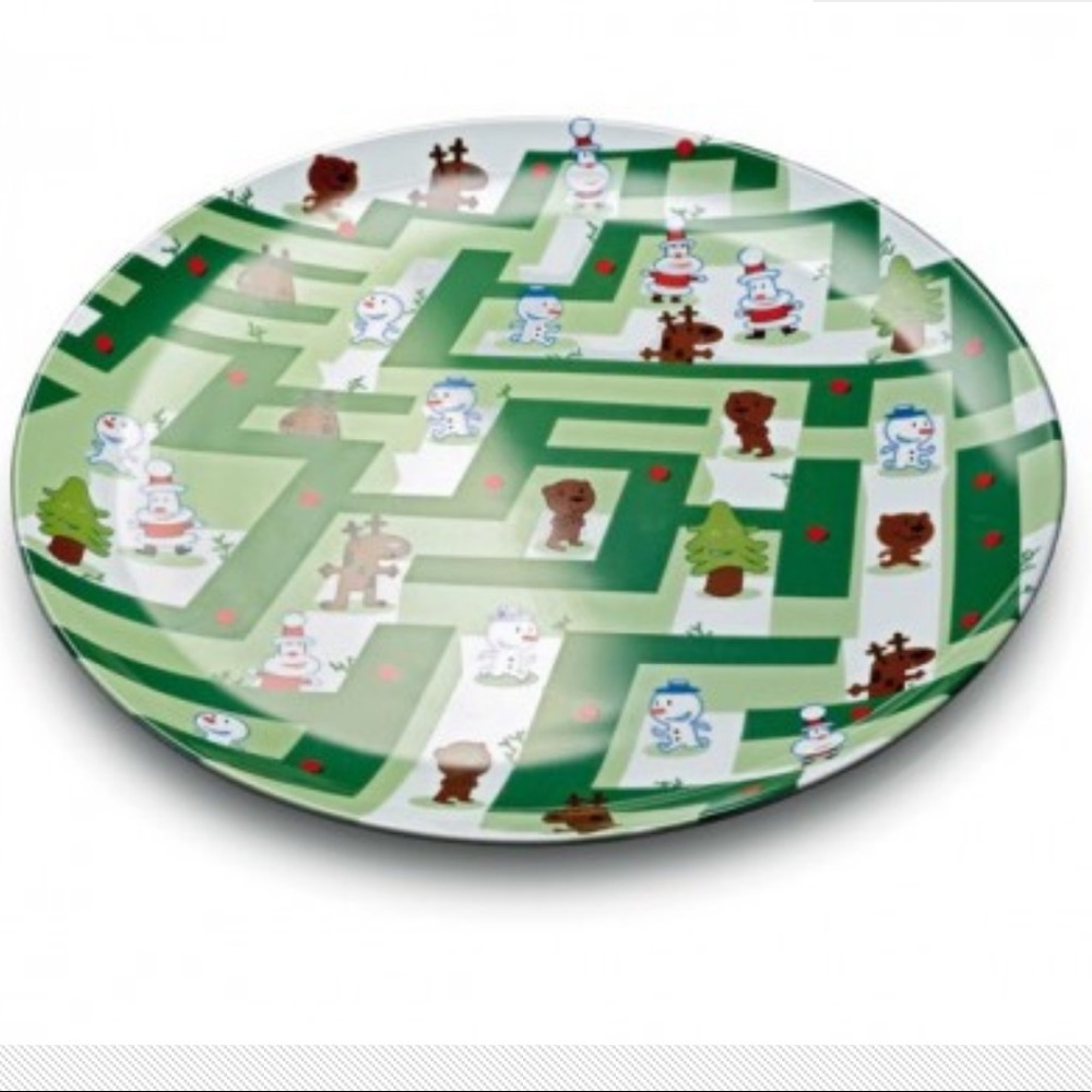 NWT,Alessi Pastry plate in decorated porcelain AMGI55
By LPWK & Massimo Giacon